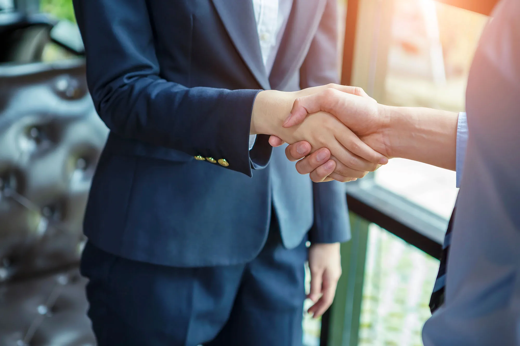 Two people shaking hands